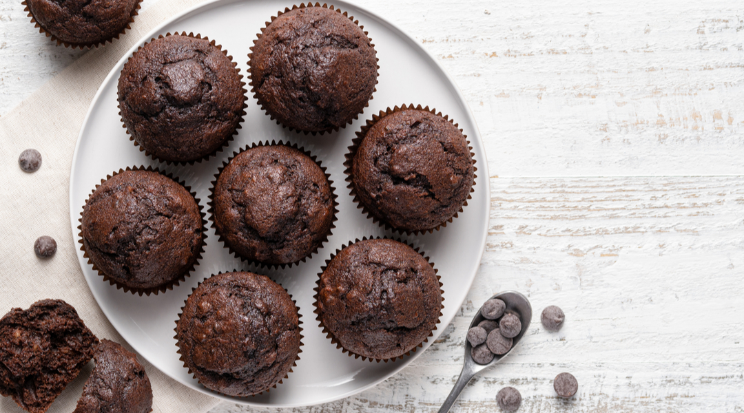 Muffins au chocolat au poivre de Penja noir